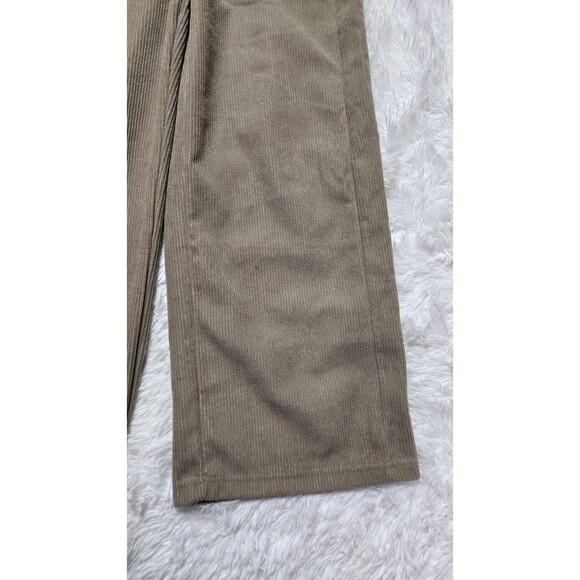 Halara Tan Wide Leg Corduroy Pull On Lined Pants Size Medium 28x26 Petite - Picture 2 of 15